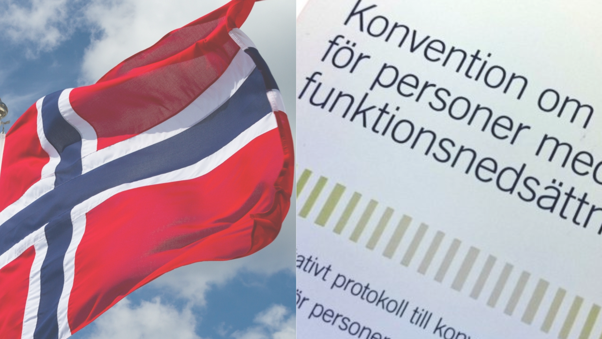 Norges flagga och Funktionsrättskonventionen