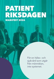 Bild med texten Patientriksdagen Manifest 2026